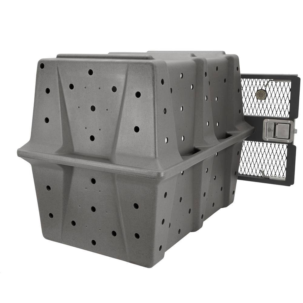 Dark Granite Military-Grade Small Dog Kennel with Stainless Steel Door
