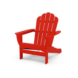 Monterey Bay Oversized Adirondack Chair in Sunset Red