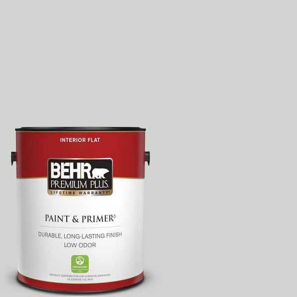 BEHR PREMIUM PLUS 1 gal. #PPU12-11 Salt Glaze Flat Low Odor Interior Paint & Primer
