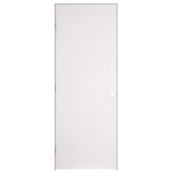 Masonite 30 in. x 80 in. No Panel Primed Flush Hardboard Hollow Core ...