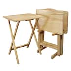 5-Piece Natural Foldable Tray Table
