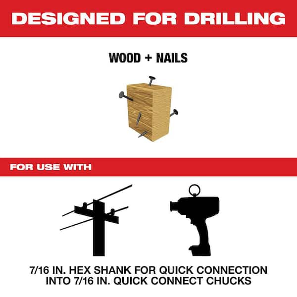 15/16 in. x 12 in. Fiberglass Utility Auger Bit