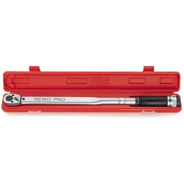 NEIKO 25 in. Adjustable Click Torque Wrench, 1/2 in. Drive SAE, Cr