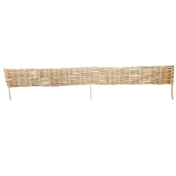 72 in. x 14 in. x 1 in. Carbonized Tan Woven Willow Edging