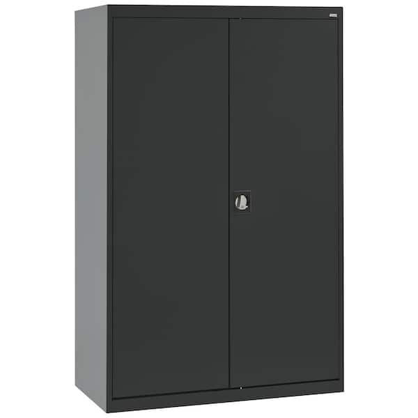 Sandusky Elite 46 in. W x 72 in. H x 24 in. D Steel Combination Adjustable Shelves Freestanding Cabinet in Black