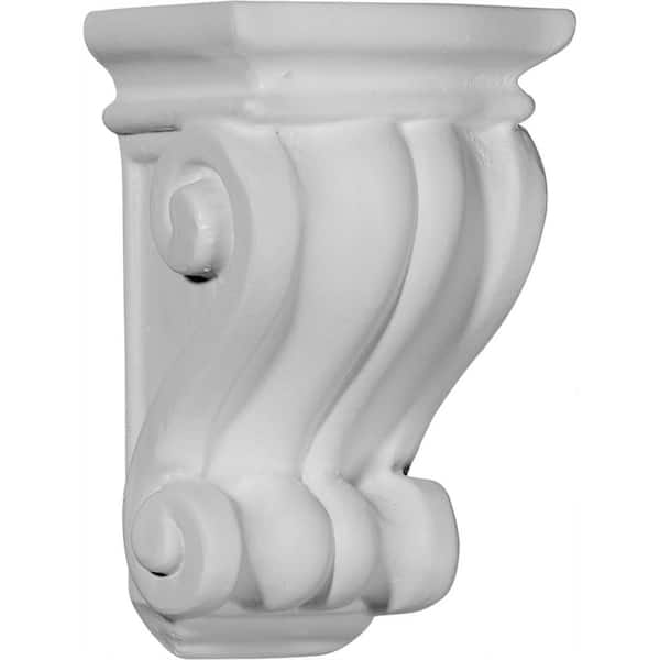 Ekena Millwork 3-1/8 in. x 3 in. x 5-1/4 in. Primed Polyurethane Traditional Cole Pilaster Corbel