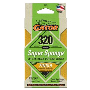Super Sponge 3 in. x 5 in. x 1 in. Very Fine 320 Grit Sanding Sponge