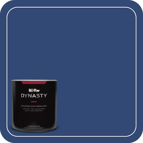 1 qt. #S-H-580 Navy Blue Matte Interior Stain-Blocking Paint & Primer