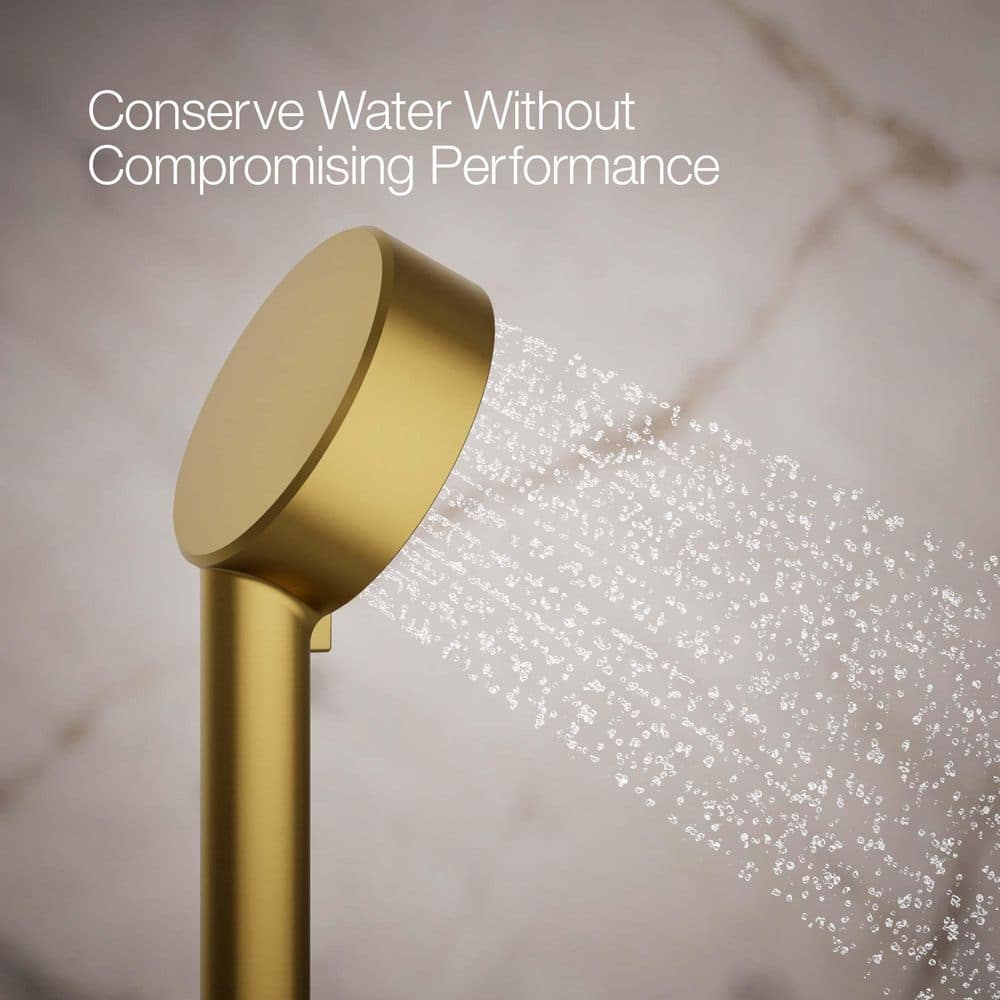Vibrant Brushed Moderne Brass Wall Mounted Handheld Shower