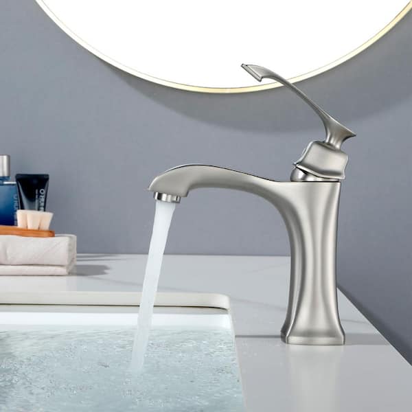 Dowell Single Hole Single Handle Vessel Sink Faucet in Brushed Nickel