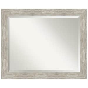 Crackled Metallic 33 in. H x 27 in. W Framed Wall Mirror