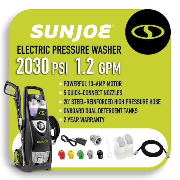 2030 MAX PSI 1.2 GPM 13 Amp Cold Water Corded Electric Pressure Washer