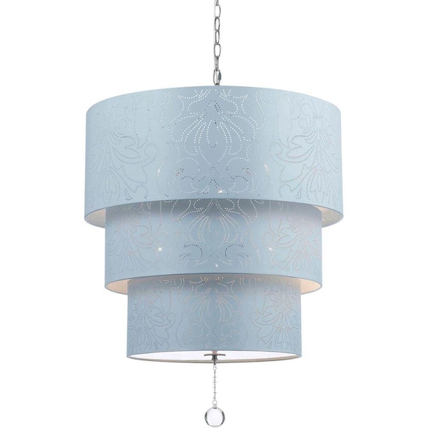 AF Lighting Over The Top Collection 5-Light Blue Pendant