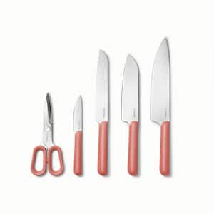 5-Piece Stainless Steel Knife Set in Perracotta