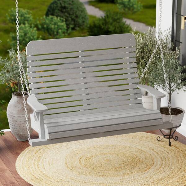 ベンチ Wildridge Signature 2-Person Light Gray Plastic Porch Swing LCC