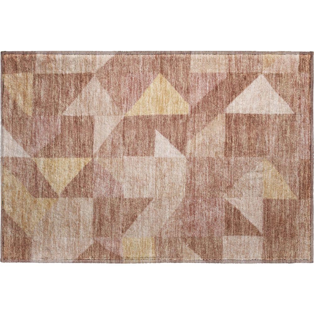 Mayfield Premium Machine Washable Abstract AMF2373 Blush 3 ft. x 4 ft. Area Rug price history on PriceWatchPro