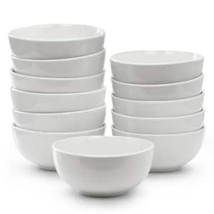 Professional Kitchen 22 fl. oz. White Porcelain Bowl Set of 12