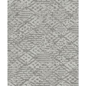 Helene Pewter Grey Glitter Geometric Wallpaper Sample