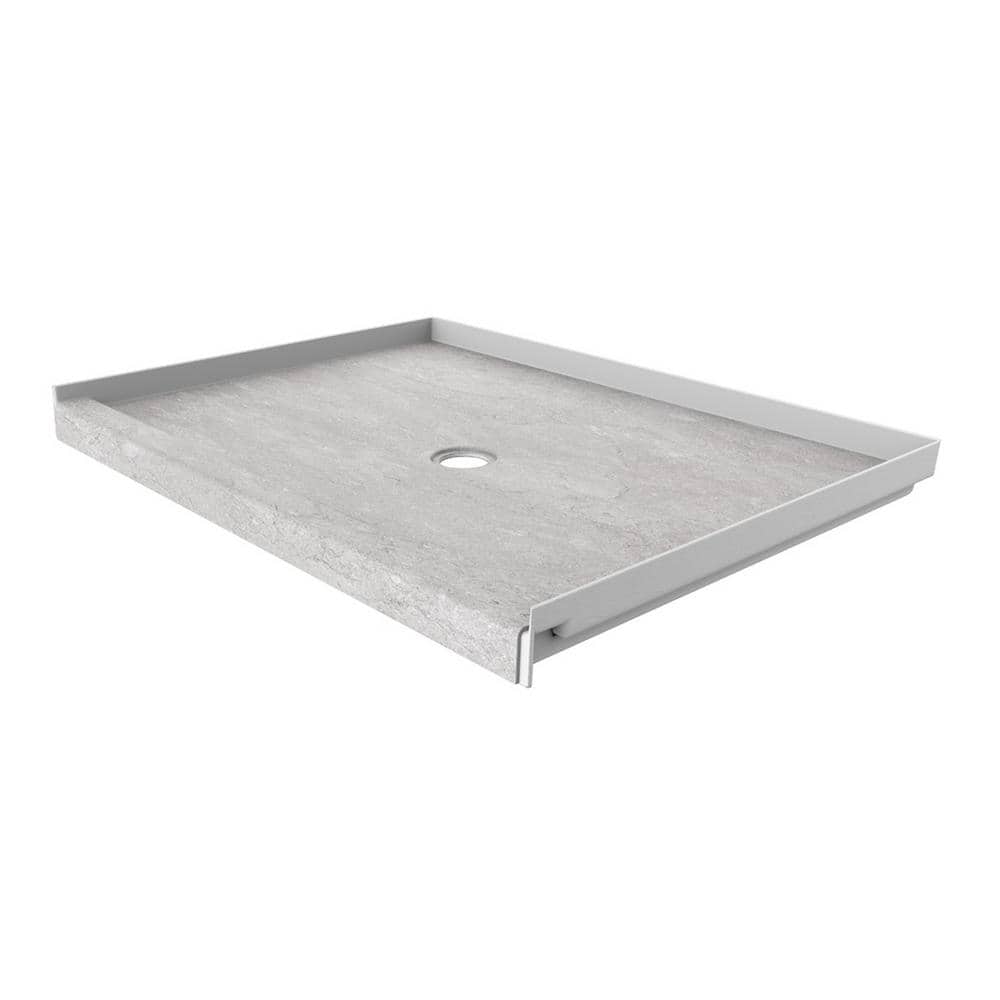 34 in. L x 48 in. W Single Threshold Alcove Shower Pan Base with Center Drain in Tundra price history on PriceWatchPro