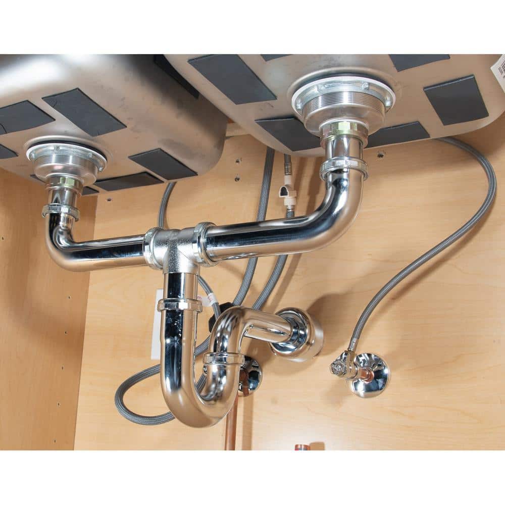 12-inch Chrome-Plated Brass Flanged Strainer Sink Drain Tailpiece