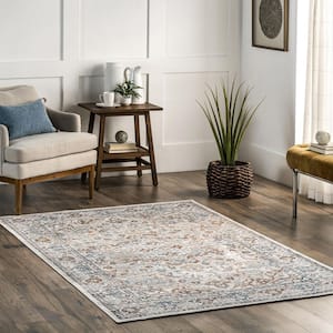 Cady Machine Washable Transitional Beige 4 ft. x 6 ft. Area Rug