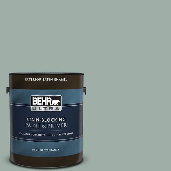 BEHR ULTRA 1 gal. Home Decorators Collection #HDC-CT-22 Aged Jade Satin Enamel Exterior Paint & Primer