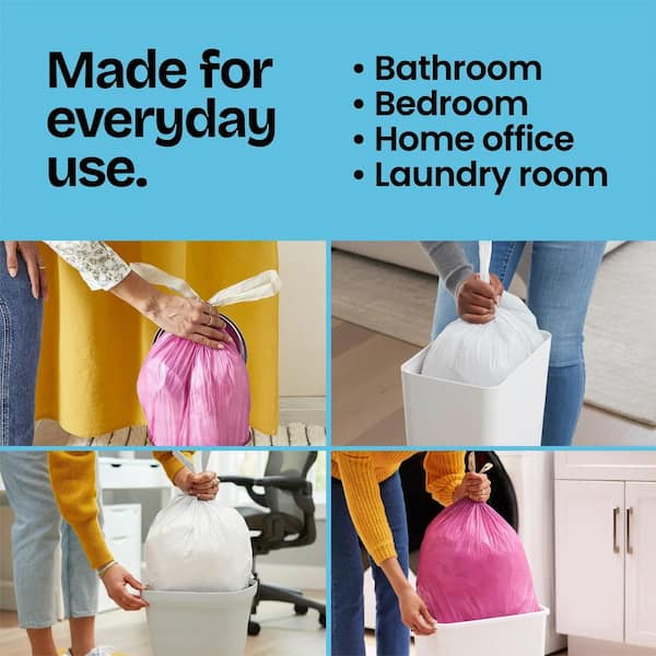 Glad 4 Gal. Small Drawstring Beachside Breeze with Febreze Blue