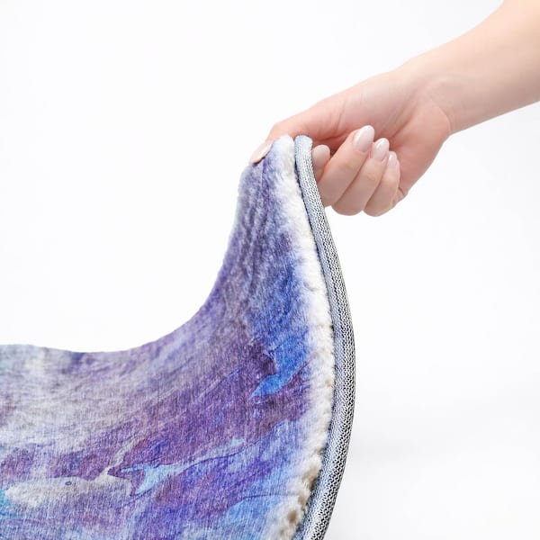 Dream Shag Premium Machine Washable Abstract ADS641 Blue 10 ft. x 14 ft. Area Rug