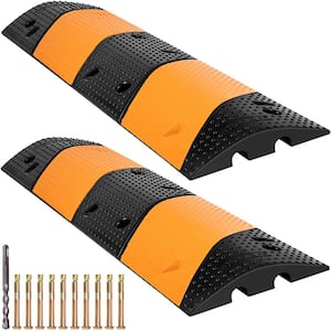 40.2 in. x 11.8 in. x 2.4 in. Cable Organizers 2-Channel Speed Bump 22,000 lbs. Load Cable Protectors Ramps, 2-Pack