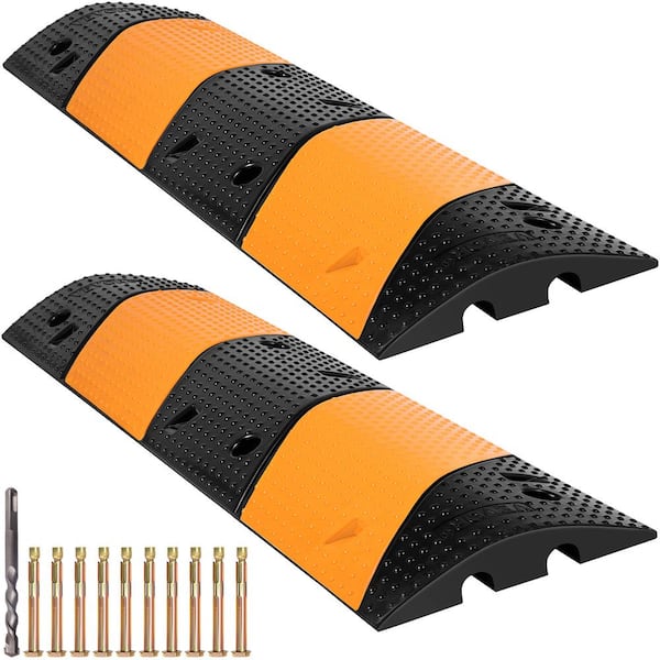 VEVOR 40.2 in. x 11.8 in. x 2.4 in. Cable Organizers 2-Channel Speed Bump  22,000 lbs. Load Cable Protectors Ramps, 2-Pack YCZDLCG402PCS1S6RV0 - The  Home Depot