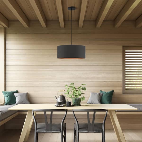 AVIANCE LIGHTING Clearbrook 3-Light Black Pendant with Black