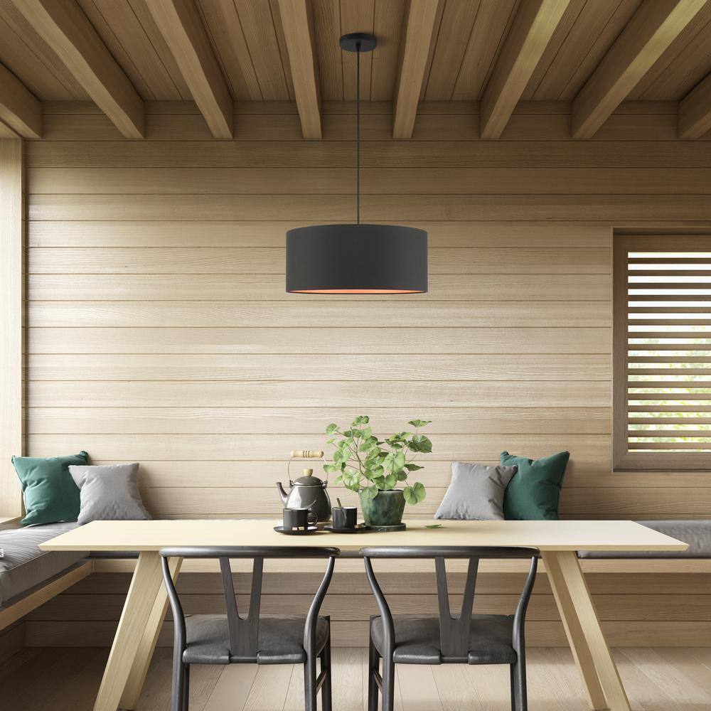 Sentosa 18" Brushed Nickel Indoor/Outdoor 3-Light LED Drum Pendant
