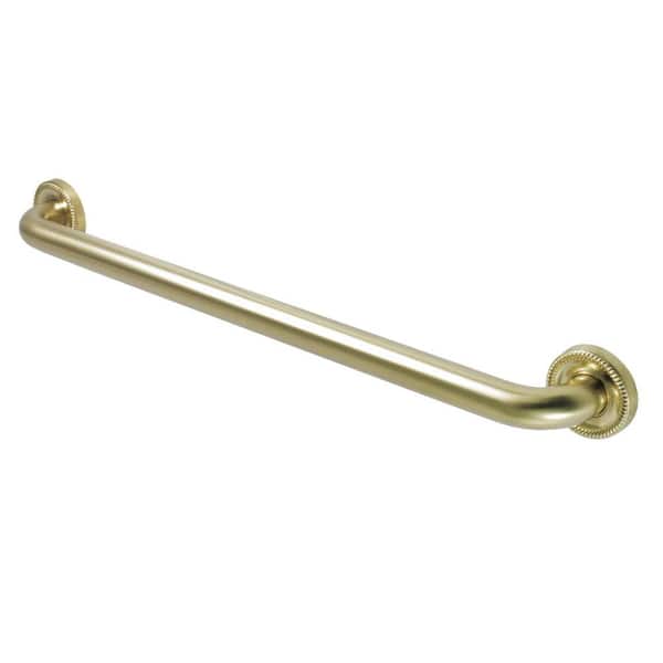 Kingston Brass Camelon 24 in. x 1-1/4 in. Grab Bar in Brushed Brass