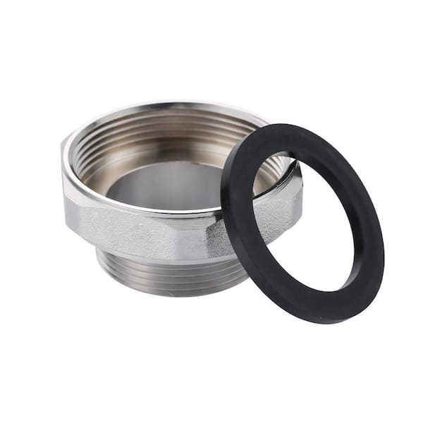 2 in. NPT Female x 1 1/2 in. NPT Male Brass Adapter for Heavy-Duty Drain