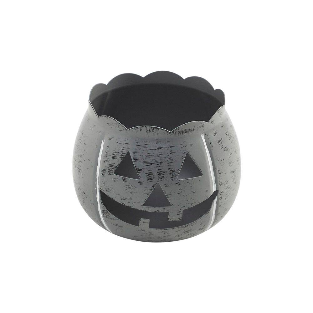 4.25 in. Antique Grey Jack-O-Lantern Halloween Candle Holder price history on PriceWatchPro