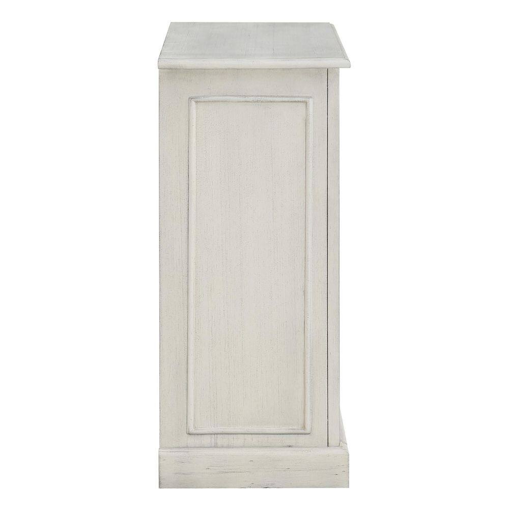 Antique White Solid Wood Classic 2-Shelf Bookcase