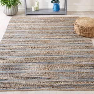 Cape Cod Blue Doormat 3 ft. x 5 ft. Striped Solid Area Rug