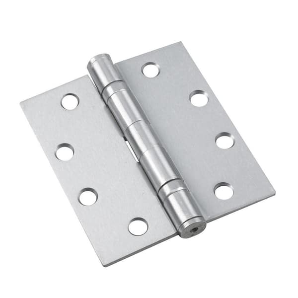 Richelieu Hardware 4 in. x 4-1/2 in. Stainless Steel Full Mortise Ball Bearing Butt Hinge with Removable Pin (3-Pack)