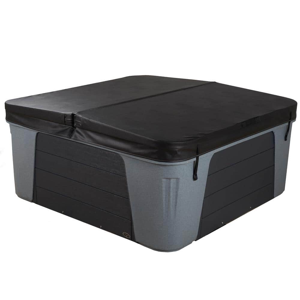 Gray Granite 6-Person Square 30-Jet Hot Tub Spa