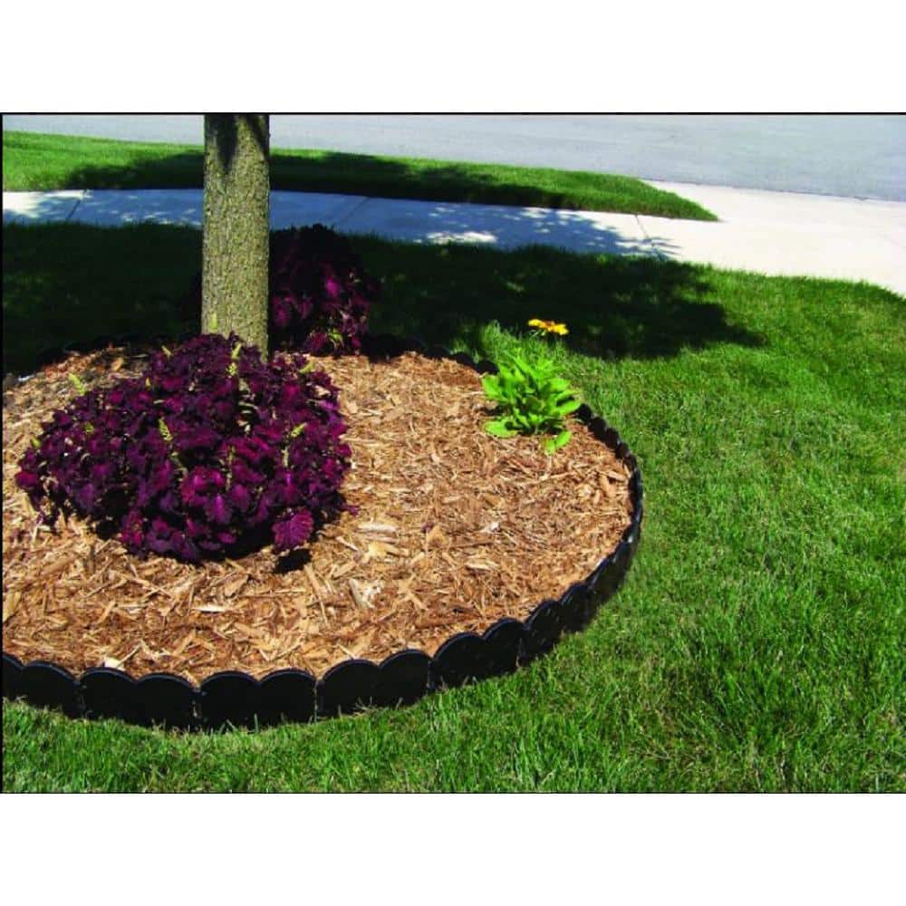 Black Interlocking Plastic Landscape Edging, 10 ft