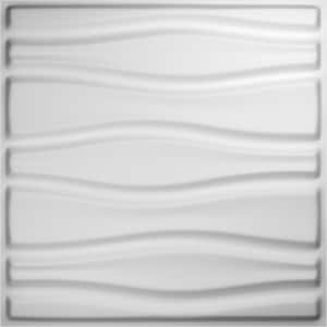 Arlington White 1 in. x 1-3/5 ft. x 1-3/5 ft. White PVC Decorative Wall Paneling 1-Pack