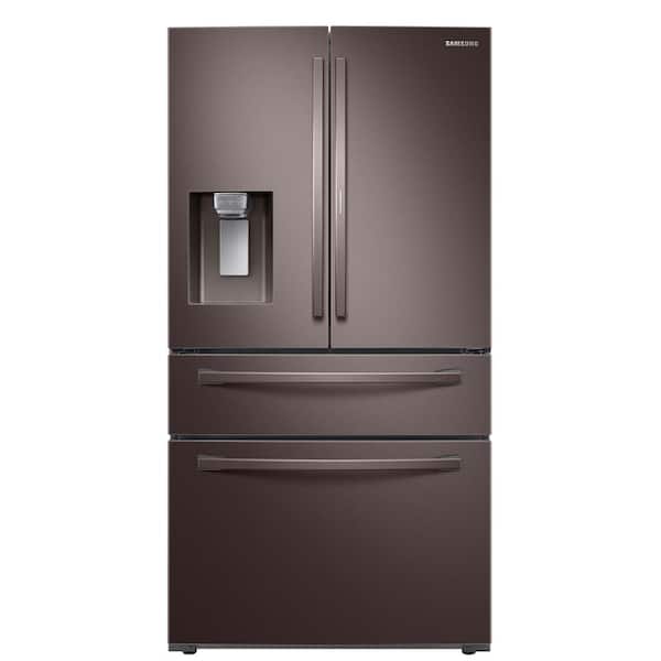 Samsung 27.8 cu. ft. Food Showcase 4-Door French Door Refrigerator in Fingerprint Resistant Tuscan Stainless