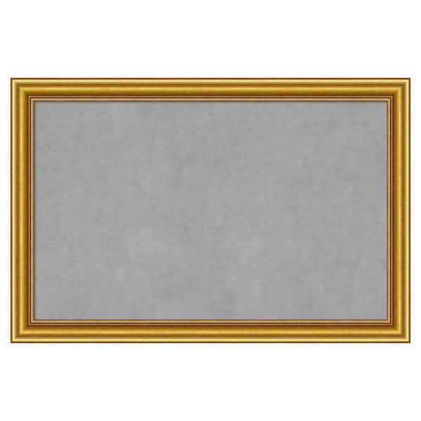Townhouse Gold 36 in. x 24 in Framed Magnetic Board