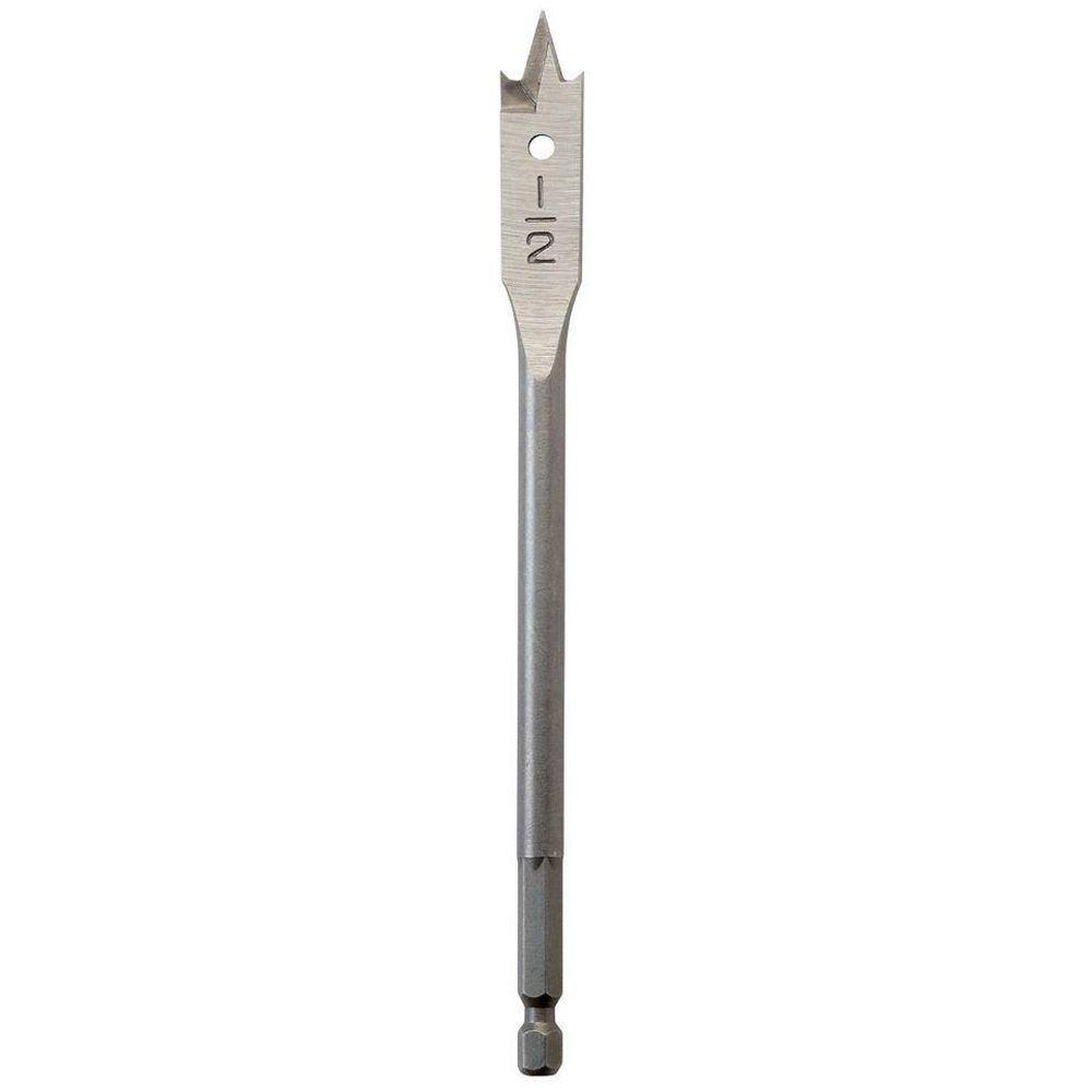Milwaukee 1/2 in. x 6 in. High Speed Steel Flat Wood Boring Bit 4827