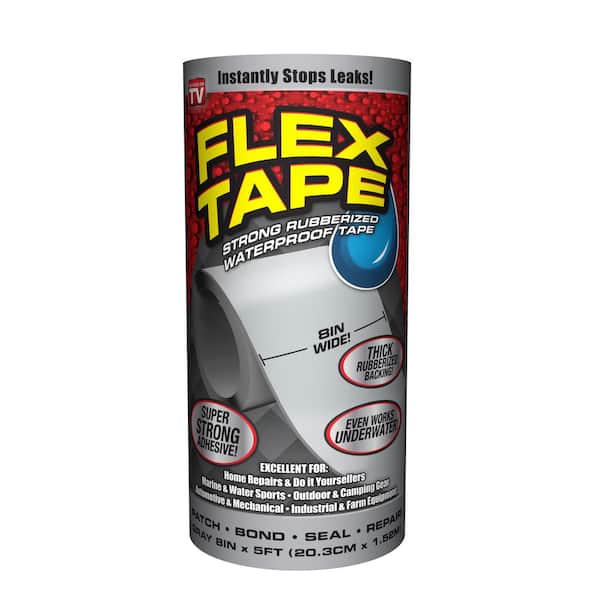 Flex Tape Clear 8 in. x 5 ft. Strong Rubberized Waterproof Tape (4-Piece)