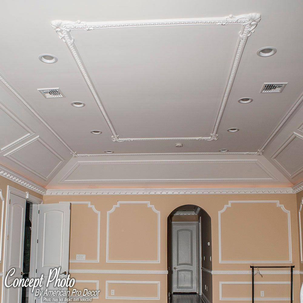 6-Inch White Recycled Polystyrene Panel Moulding Sample