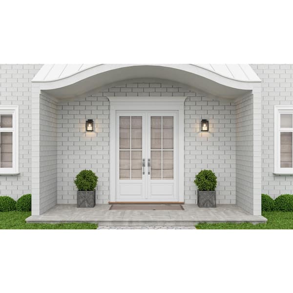 Westover 1-Light Earth Black Hardwired Outdoor Wall Lantern Sconce