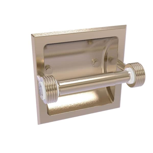 Clearview Collection Recessed Toilet Paper Holder with Groovy Accents in Antique Pewter