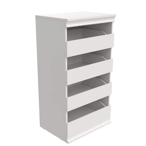 ClosetMaid 456100 21.39 in. W White Modular Storage Stackable Unit with 4-Drawers Wood Closet System - 1