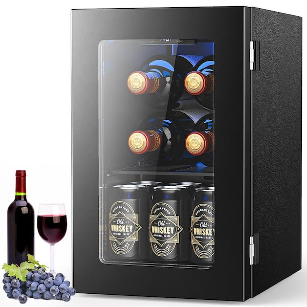 COWSAR 10.94 in. Single Zone 18-Cans Mini Fridge Beverage